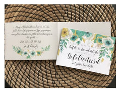 wenskaart Felicitatie huwelijk minty flourish