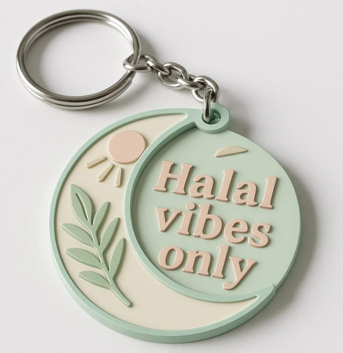Sleutelhanger Halal vibes only   mint