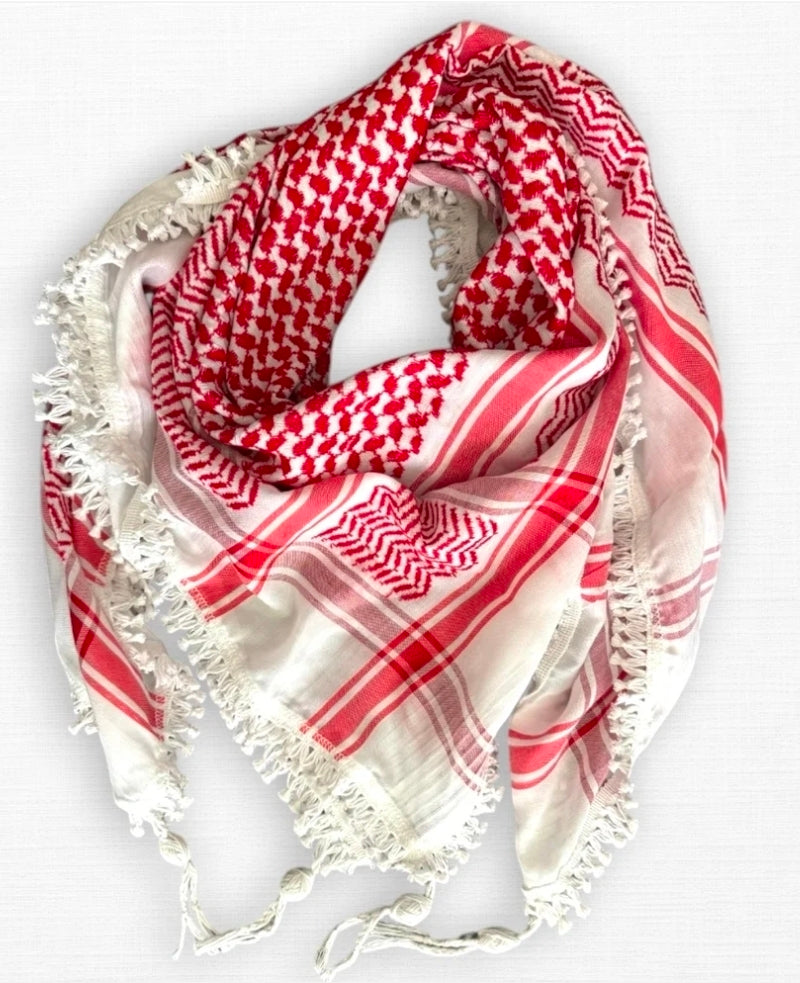 Shemagh (Keffiyeh) | Red & White
